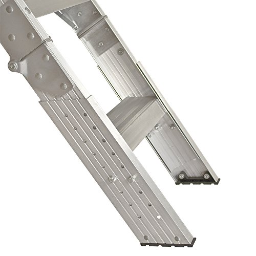 Louisville Ladder 22.5-Inch by 63-Inch Aluminum Attic Ladder, Fits 10' to 12' Ceiling Height, 350-Pound Capacity, AL228P