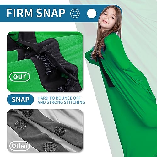 Image of OUTREE Sensory Sock for Kids, 6-9 Years, Medium, 43''x27.5'', Good for Height:43'' - 51'', Full Body Sock Provide Deep Pressure, Sensory Sack for Autistic Children, Body Sockwith A Carrying Bag, Green