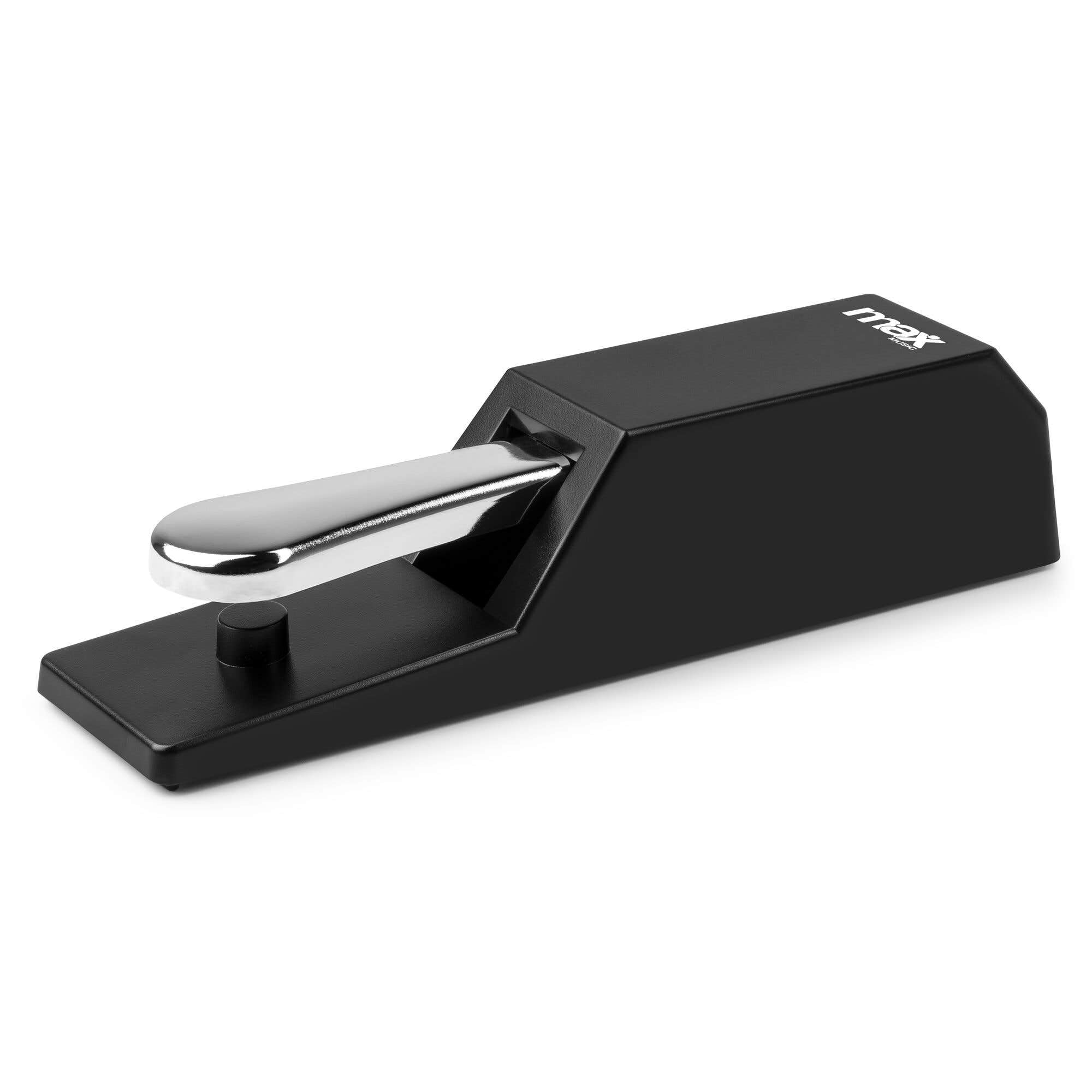 Pédale de Sustain Universelle Max - Compatible avec tous les Claviers Électroniques, Sensation Réaliste, Design Chromé, Base Anti-Dérapante, Idéal pour prolonger le Son des Notes