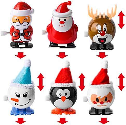JOYIN 18 Pack Christmas Wind Up Toy Assortments Stocking Stuffers for Christmas Party Favor Supply Accessories (18 Pieces Pack)