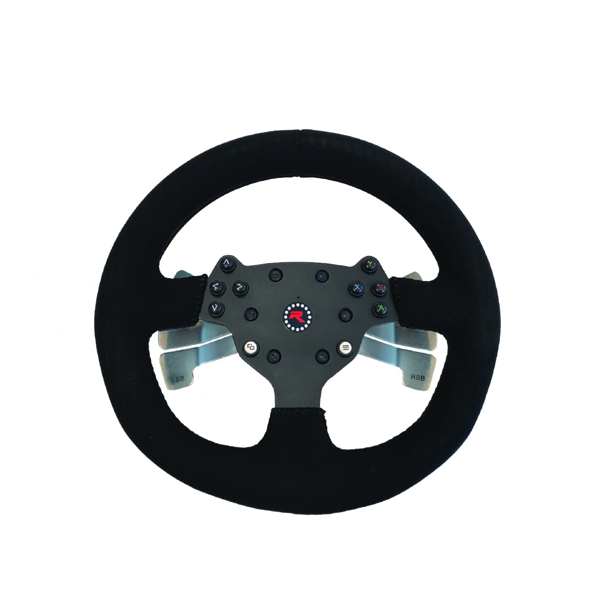 GTR Simulator RS30 Ultra Force Feedback Driving Racing Wheel Suede Leather Cover Instant Gear Shifters with V3 Responsive Adjustable Metal Base 2-Pedals for PC