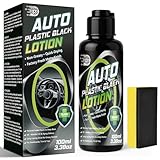 Aarovibe Back to Black Trim Restorer, Car Plastic Restorer Black for Interior & Exterior, Revives Faded Trim, Prevents Aging & Cracks, Long-Lasting Shine (100ml)