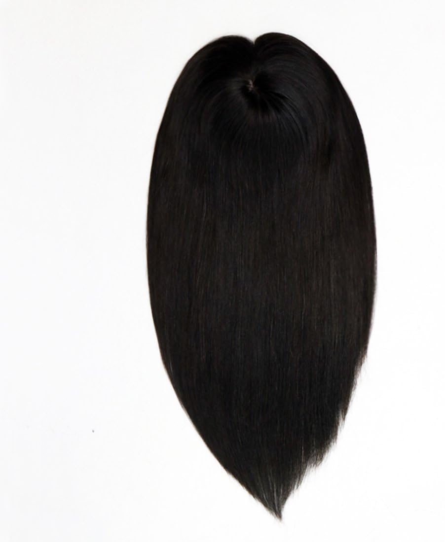 Uniwigs 5.5"×5.5" Claire Silk Top Virgin Remy Human Hair Topper, Straight Hair For Hair Loss or Thin Hair (10'', G-1B)