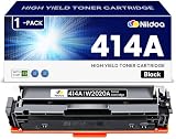 Nildoa 414A Toner Cartridge with Chip Replacement for HP 414A W2020A Black Color Enterprise M455dn MFP M480f; Color Pro M454dn M454dw MFP M479fdn M479fdw Printer 1 Pack