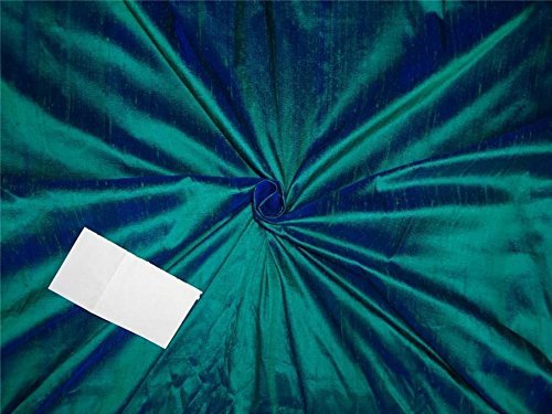 Tissu Dupioni 100% pure soie Vert et Violet 137 cm de large au mètre