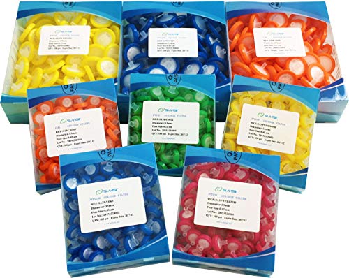 Simsii Syringe Filter, Nylon Membrane Lab Disc, Diameter 13 Mm, Micron Pore Size 0.45 Um, Pack Of 100 #TOP1