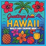 Greetings from Hawaii: Bold & Easy Coloring Book