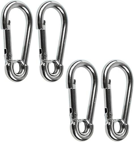 Vista 10 de MARINE CITY Carabiner Clip Snap Hook 316 Stainless Steel Clips Ideal for Fishing Boating Sailing & Camping