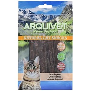 ARQUIVET Lanières de poulet 50 gr – Friandises 100% naturelles pour chats – Aliment complémentaire pour félins