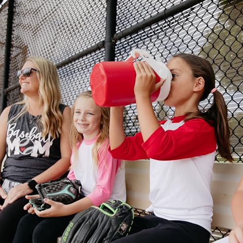 IGLOO Dozownik do napojów Laguna 1/2 galon, lodówka na napoje 1,9 l, pojemnik na wodę, pojemnik na napoje, czerwony