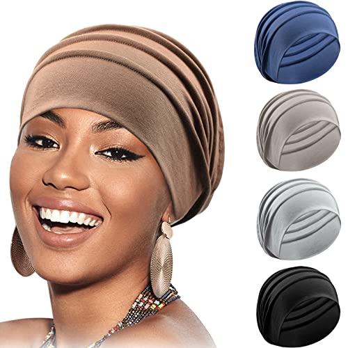 Bonnet turban de sommeil anti-frisottis bonnet slouchy de crâne souple x5