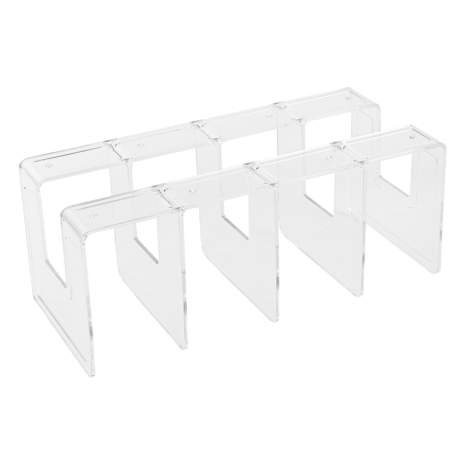 4 soportes de acrílico transparente para revistas, clasificador de archivos acrílicos con 4 ranuras, estante de archivo, organizador de tapa de cocina para sobres, correo, documentos, cuaderno