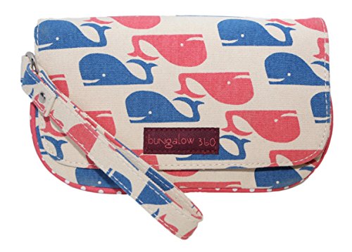 bungalow 360 Vegan Natural Canvas Wristlet (Whale)
