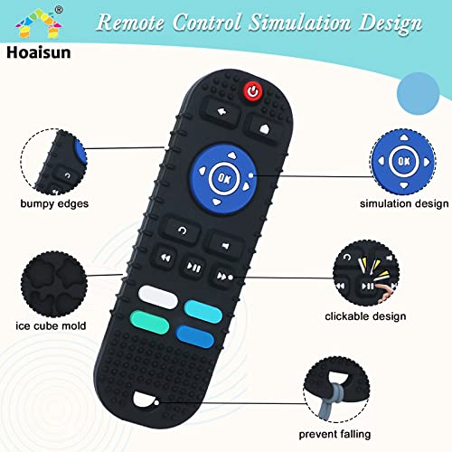 2 Pack Baby Remote Control Teether With Pacifier Clip For Babies, Toddler Chew Toys For Autistic Kids, Silicone Teething Toys For Babies 12-18 Months Relief Teething Gums #TOP2