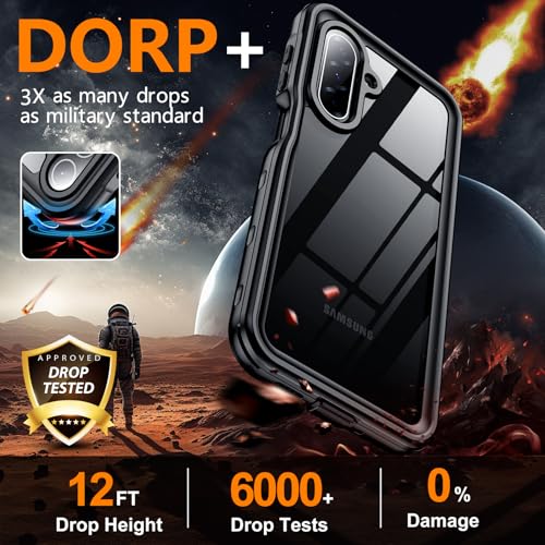 SPIDERCASE for Samsung Galaxy A17 Waterproof Case, IP68 Waterproof Case, Military-Grade Drop Protection, Full-Body Shockproof Dustproof Cover,Black - image 4
