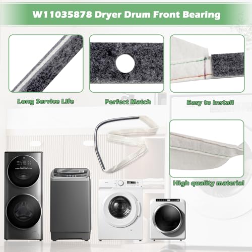 Image of W11035878 Dryer Front Felt Drum Seal & Bearing Part