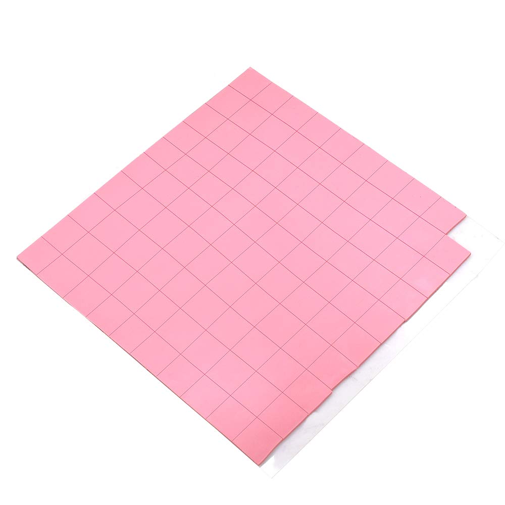 CABINE Cuscinetto in Silicone Rosso Gpu Cuscinetti Termici Cpu Raffreddatore Dissipatore Di Calore Conduttivo 20X20Mm Viscoso Bifacciale 100Pc, Spessore 0,5/1/2/3,0Mm/3.0Mm