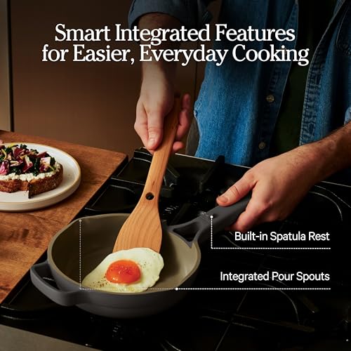 Image of Our Place Mini Always Pan | 8.5 inch Ceramic Pan with Modular Lid & Beechwood Spatula | Patented 10-in-1 Nonstick, Non-Toxic Cookware Made Without PFAS | Induction & Oven-Safe up to 450F | Char