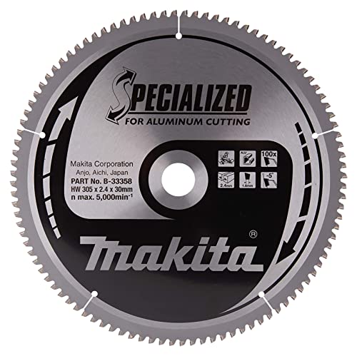 Makita B-33358 Specialized Aluminium Cutting Saw Blade 305x30x100T, Black