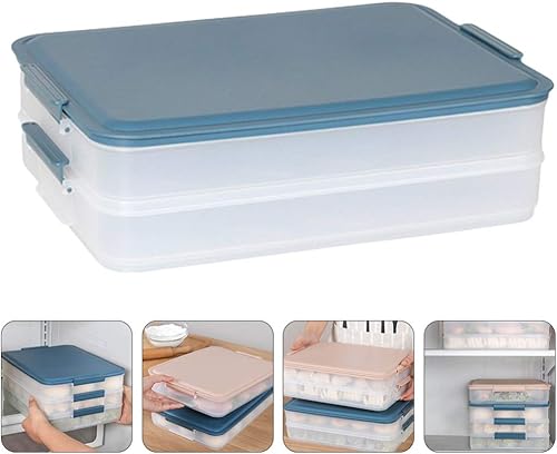 Miniatura 9 de Organizador de alimentos para refrigerador, contenedores de almacenamiento de alimentos de plástico, caja de bolas de masa para congelar, guardar