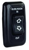 JR Products 12285 Black Single Slide-Out Switch Assembly with Bezel