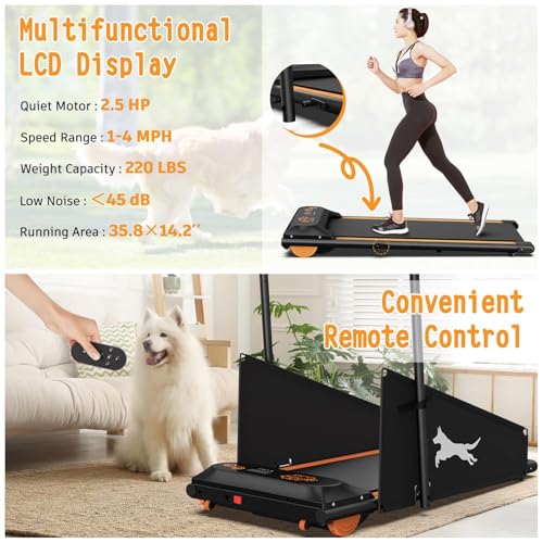 image for Anwick Dog Treadmill for Small and Medium Dogs, Pet Running Machine, D