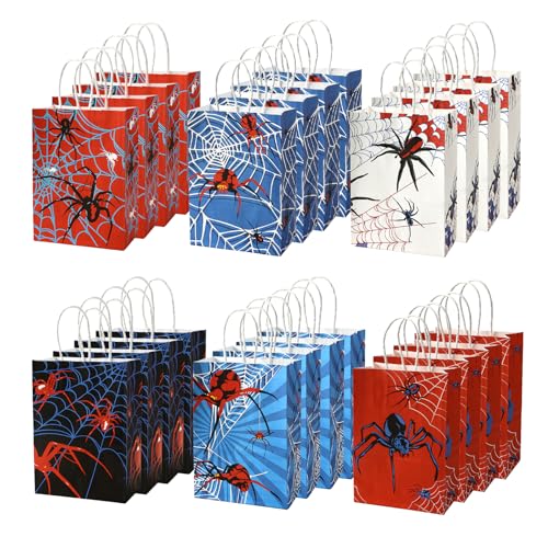 Sacs à friandises en papier avec poignées enithElite (Lot de 24) pour fête