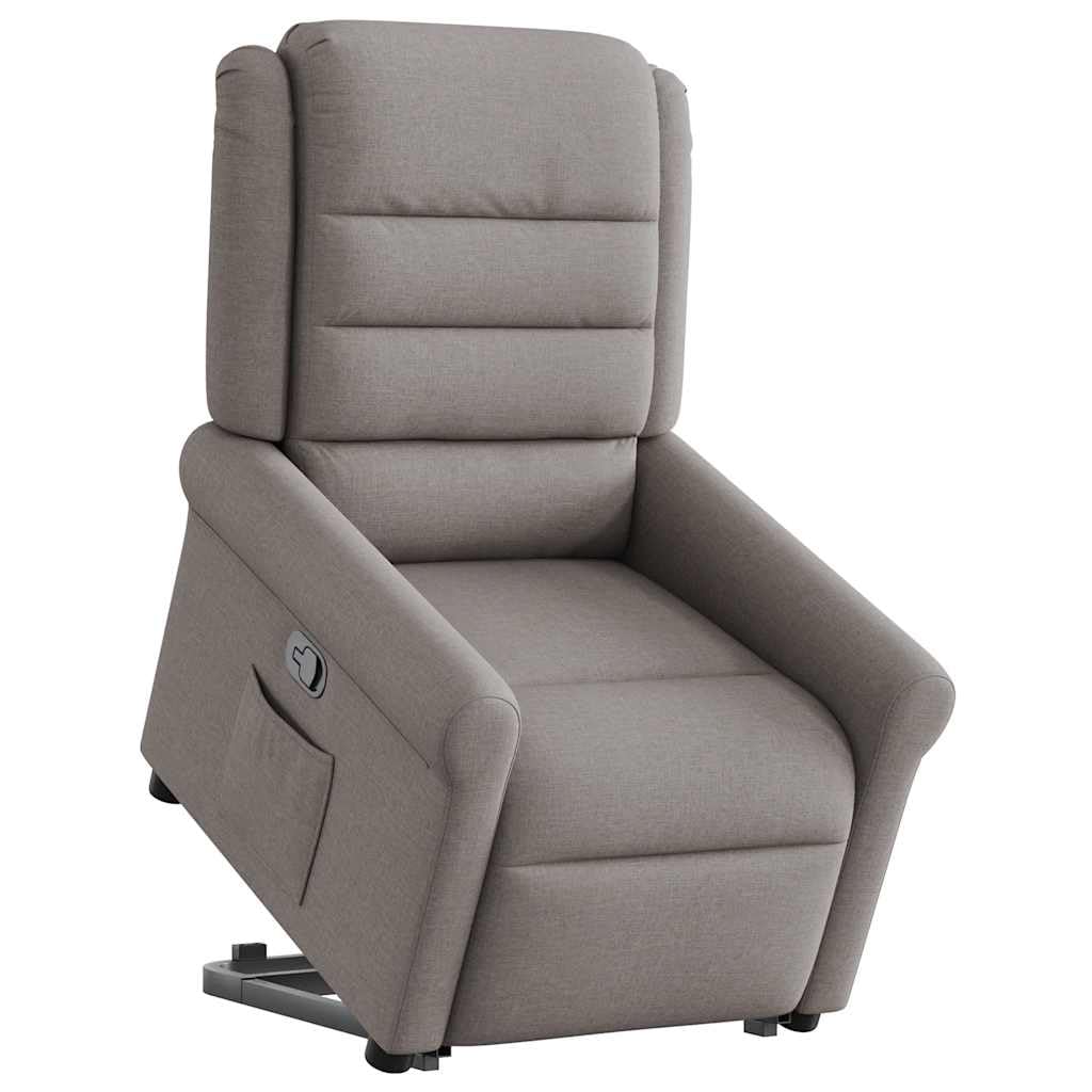 Sillón elevador reclinable, color gris tórtola