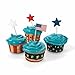 Fun Express Fourth of July Patriotic Red, White and Blue Baking Cups w/ Star Picks - 100 PIeces