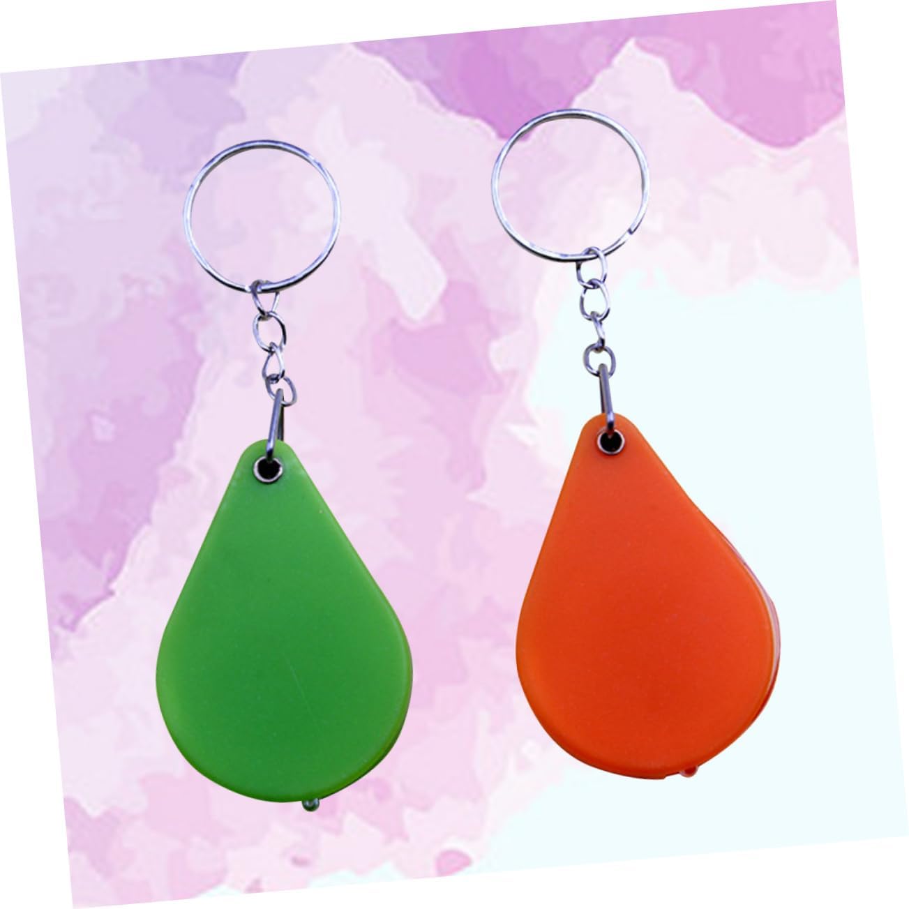 VALICLUD 2pcs Magnifier Keychains Plastic Folding Loupe Magnifier Keyring Keychains for Men Keyrings Key Holder for