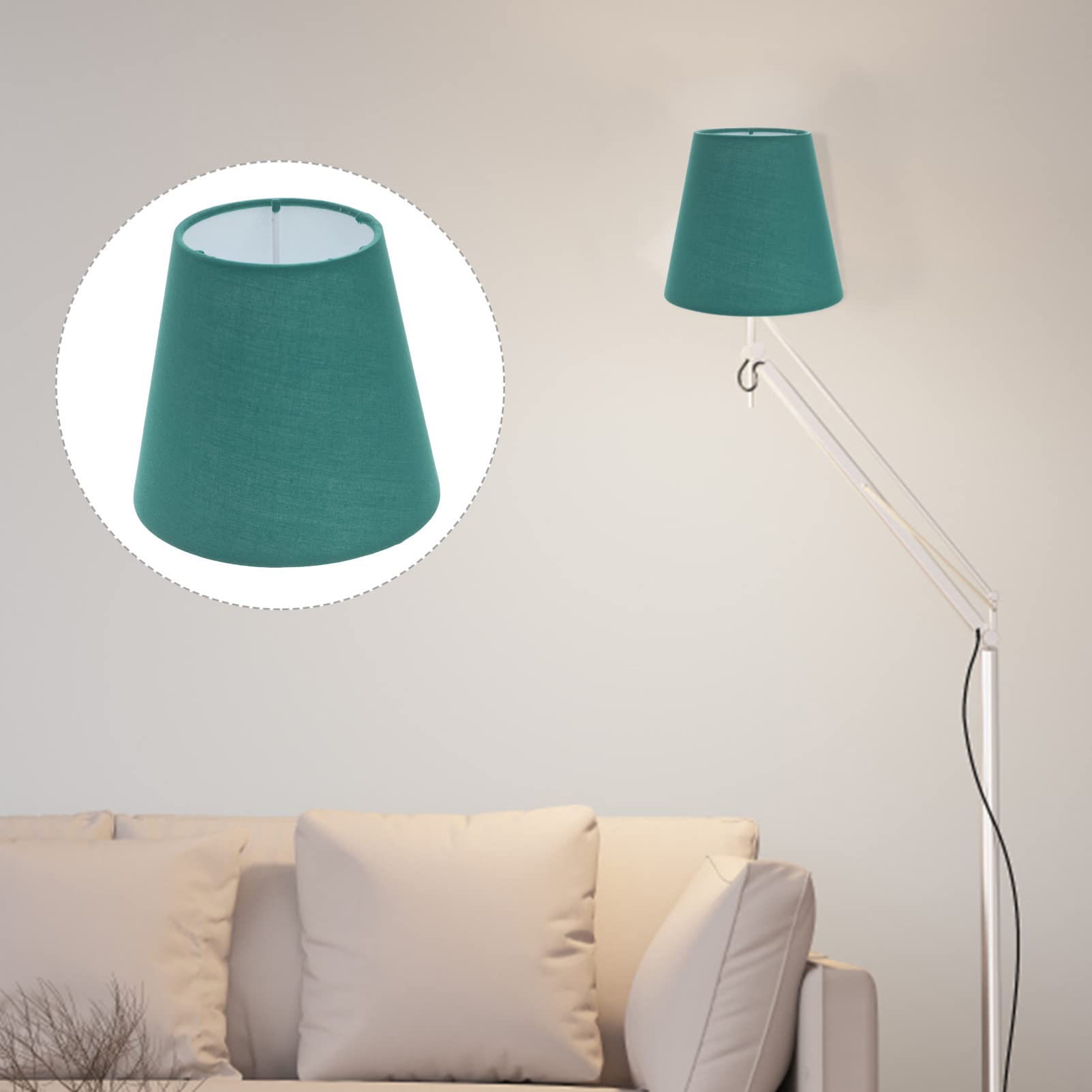 Minkissy Sostituzione Paralume in Tessuto: Paralume a Botte E14 Clip- on Paralumi Color Caramella in Tessuto Naturale per Lampadari Candelabri Lampada da Tavolo 14 Cm