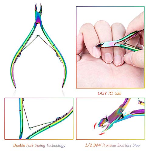 image for Cuticle Nippers Pusher Manicure Tools Set Jugaad Life 6Pcs Professiona