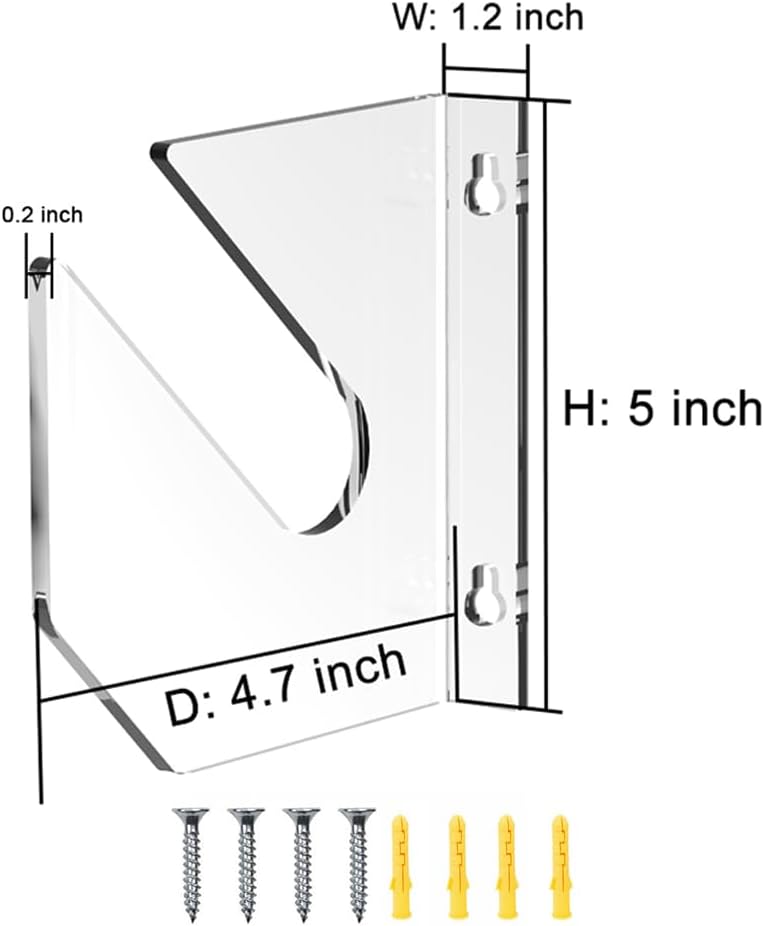 Luxinika 水平スノーボード&amp;スケートボード壁掛けディスプレイラック - 1パック クリアスケートボード収納ハンガー