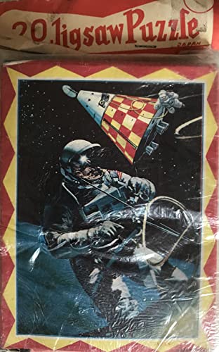 Vintage 1950's / 1960's Japan Made Space 20 Piece Jigsaw Puzzle Astronaut & Space Capsule No. 28038 - New In Sealed Packet - Shop Stock Room Find