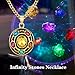 HELORET Infinity Gauntlet Necklace Thanos Infinity Stone Pendant Jewelry Gifts for Son Daughter Men Women