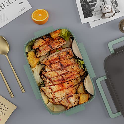 Deeiw Versatile Bento Lunch Box For Adults And Teens, Double Layer Portable Balanced Eating Box, Leak-Resistant, Wheat Straw-Bpa-Free Food Storage Containers #TOP5