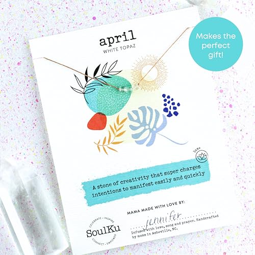 SoulKu-Handcrafted-Birthstone-Necklace-Empowerment-Jewelry-Birthday-Jewelry-For-Women-Mom-Sister-Gifts-2-Extender-With-Lobster-Clasp-16-Nylon-Cord-Genuine-White-Topaz-April