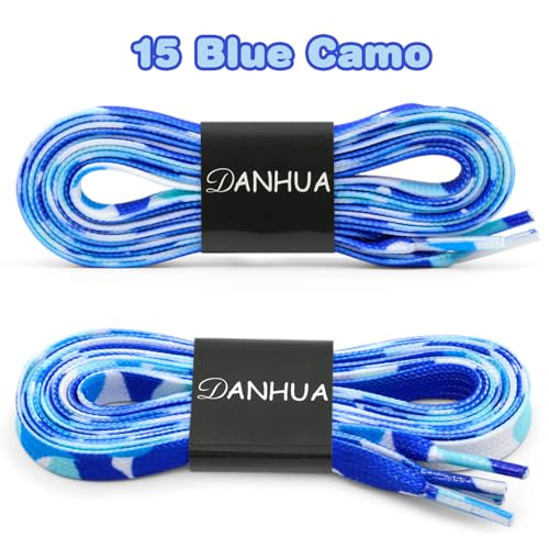 Image of Flat Colorful Shoelaces Gradient Rainbow Shoe Lace Shoestring 2 Pair