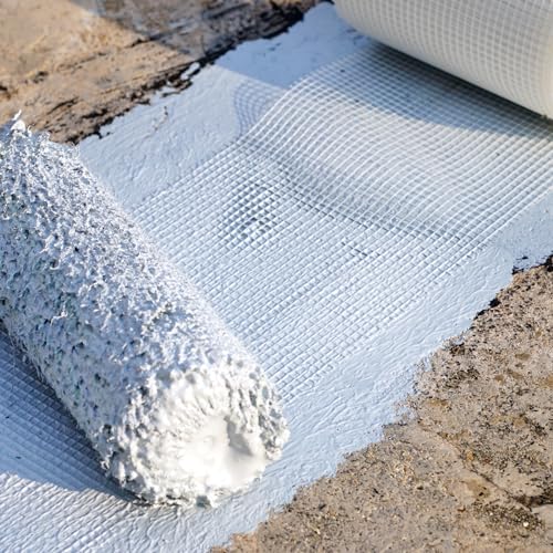 Image of PATIKIL 4inch x 33ft Fiberglass Cloth Tape, 2pcs Polyester Fiberglass Mesh Tape Drywall Tape Polyester Fiber Tape Waterproof White 2.3oz(65g) 0.2MM for Roof Shower Walls Tiles Boat