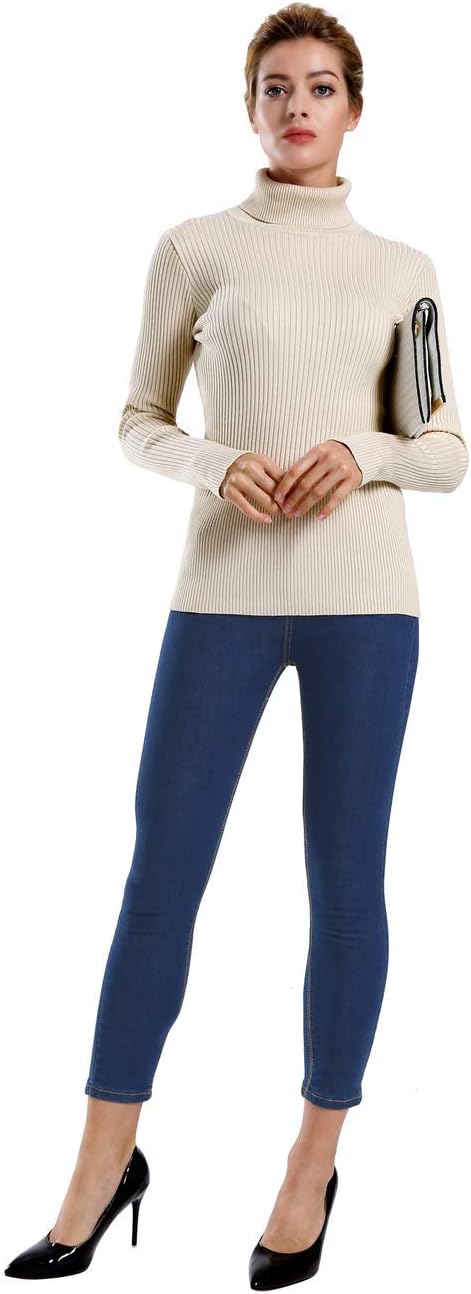 ninovino Women's Turtleneck Ribbed Long Sleeve Sweater Pullover Tops - Image 4