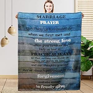 Marriage Prayer Blanket Engagement Gifts Newly Engaged Unique Throw Blanket Wedding Anniversary Bridal Shower Gift for…