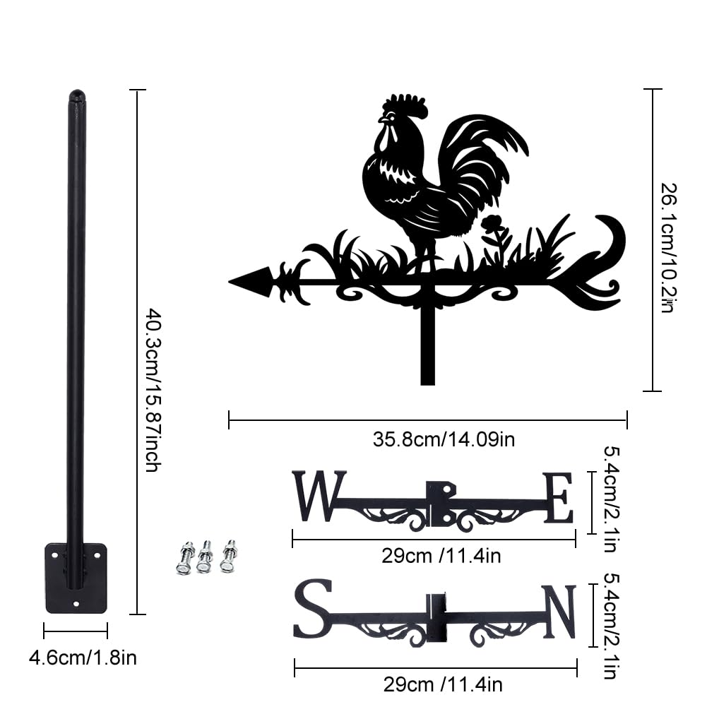 ZNEL Ornamento per Gatti Segnavento in Metallo, Banderuola Simpatico Gatto A Forma di Decorazione per Giardino sul Tetto, Indicatore di Direzione del ZNEL Ornamento per Gatti Segnavento in Metallo, Banderuola Simpatico Gatto A Forma di Decorazione per Giardino sul Tetto, Indicatore di Direzione del