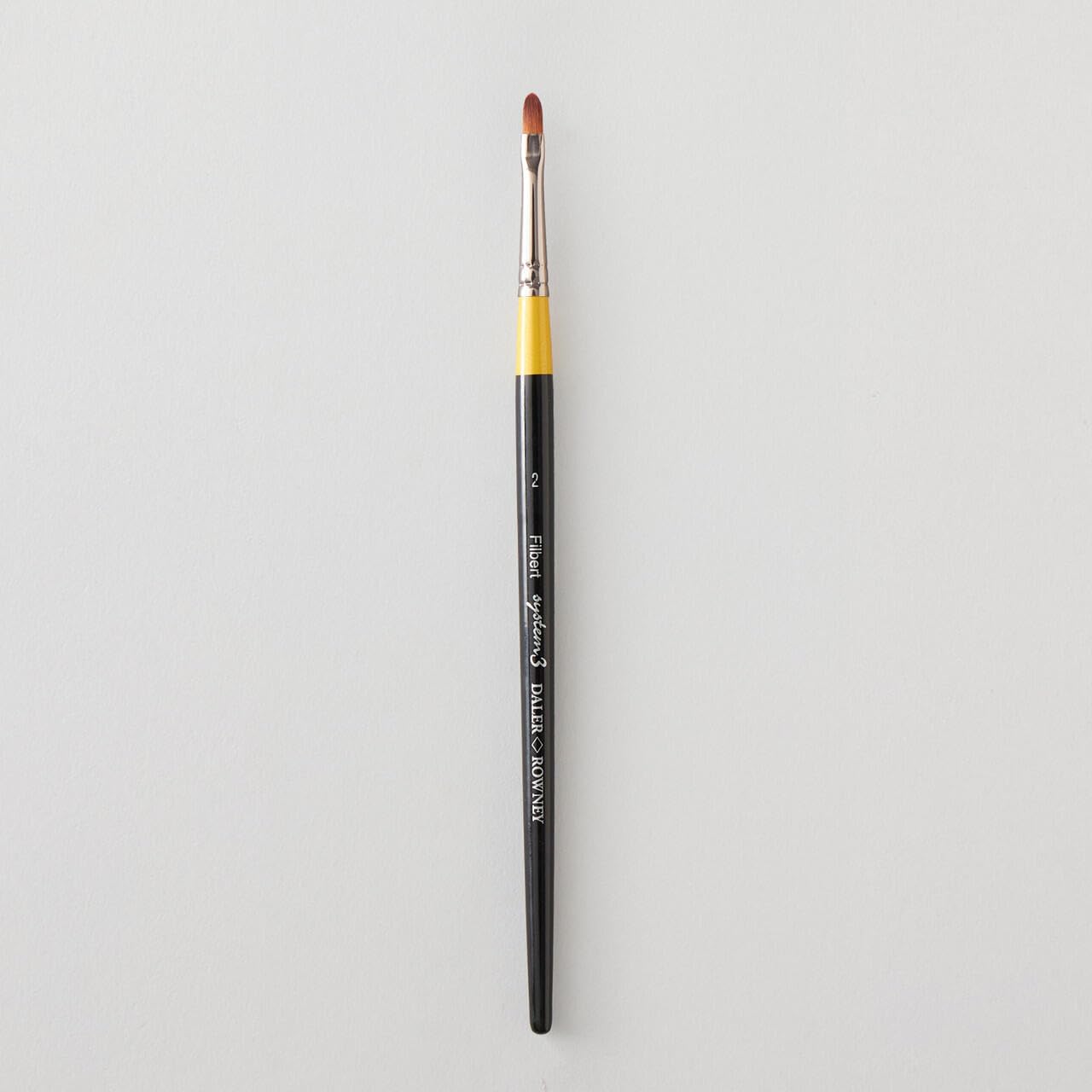 Daler-Rowney System3 Acrylic Brush, Synthetic Hair, Short Handle, Filbert, 2