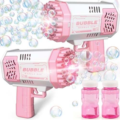 Image of Beria 2 Pack Bubble Gun, Bubble Machine for Toddlers, Toys for Kids 3 4 5 6 7 8 Years Old, Bubbles Maker Blower, Toy for Boys Girls Outdoor Indoor Birthday Wedding Party, Gifts for Ages 4-8