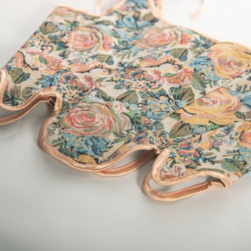 SCARLET-DARKNESS-Damen-Renaissance-Korsett-Lace-Up-Corset-Top-Blumendruck-Vintage-Corsage