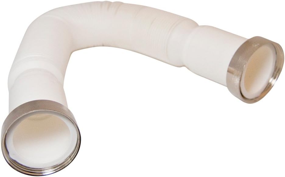 Pibbs Model 0174 Flexible Drain Hose for Backwash Units – Heavy-Duty Polypropylene, 1.5” Diameter, Extendable from 14” to 30”, Standard American Fittings, Includes 2 Gaskets