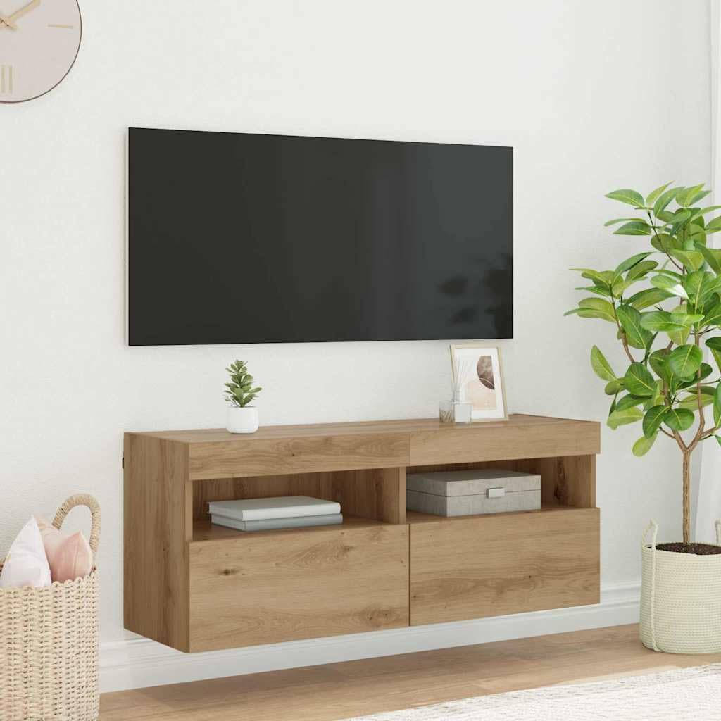 vidaXL TV-Wandschrank 100 x 30 x 40 cm Artisan-Eiche Holzwerkstoff