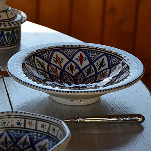 YODECO Tebsi Bakir Teller, Blau, Durchmesser 23 cm