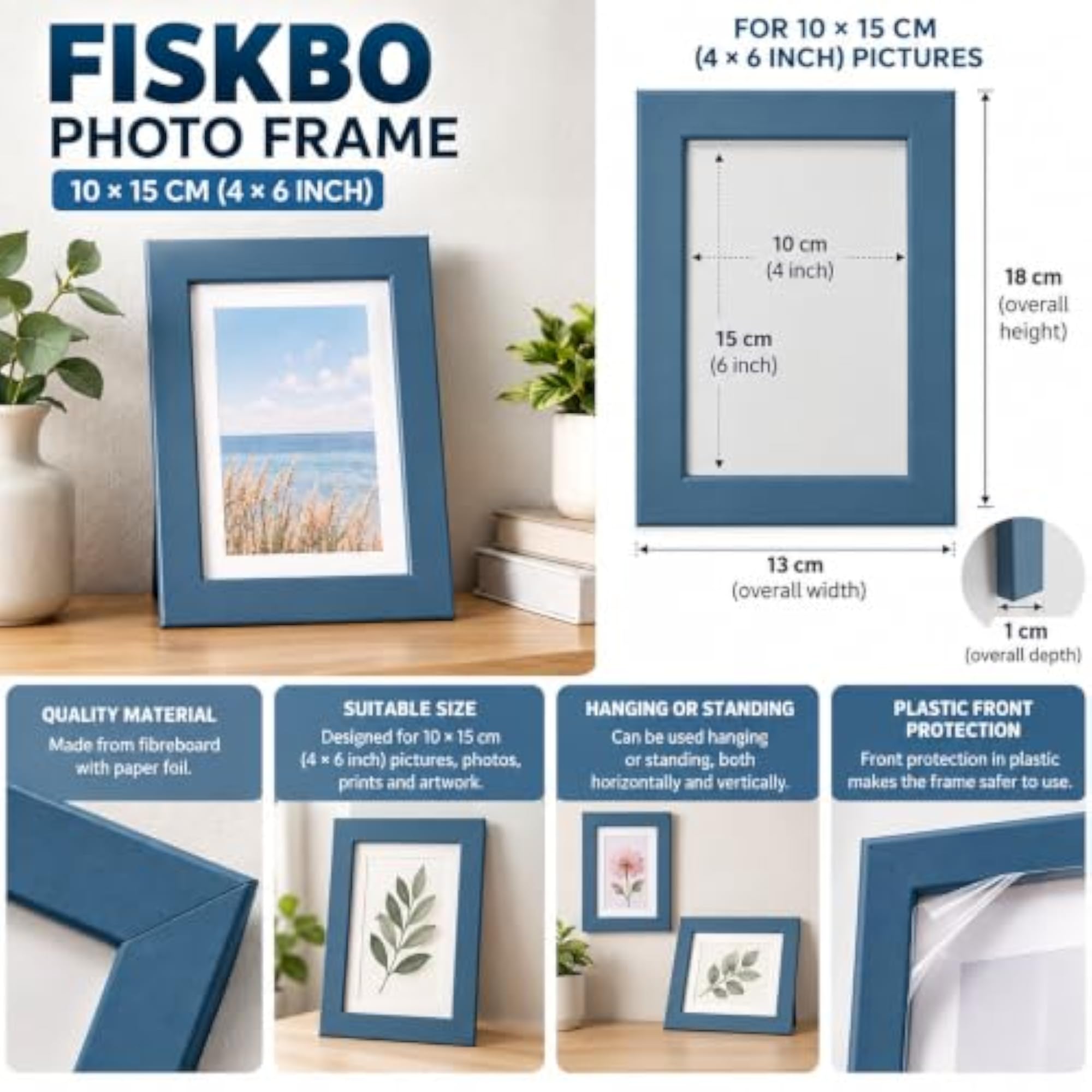 FISKBO Frame, Dark Grey-Blue