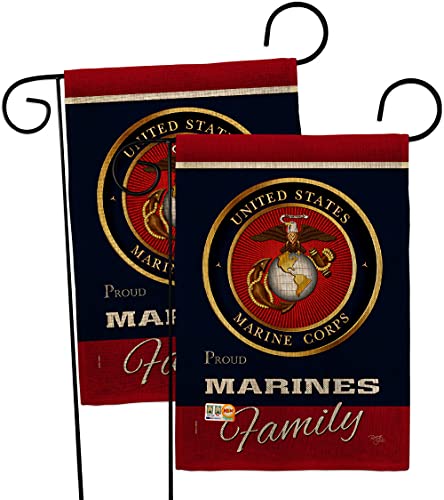 Drapeaux de jardin USMC en toile de jute double face 33x47 cm lot de 2